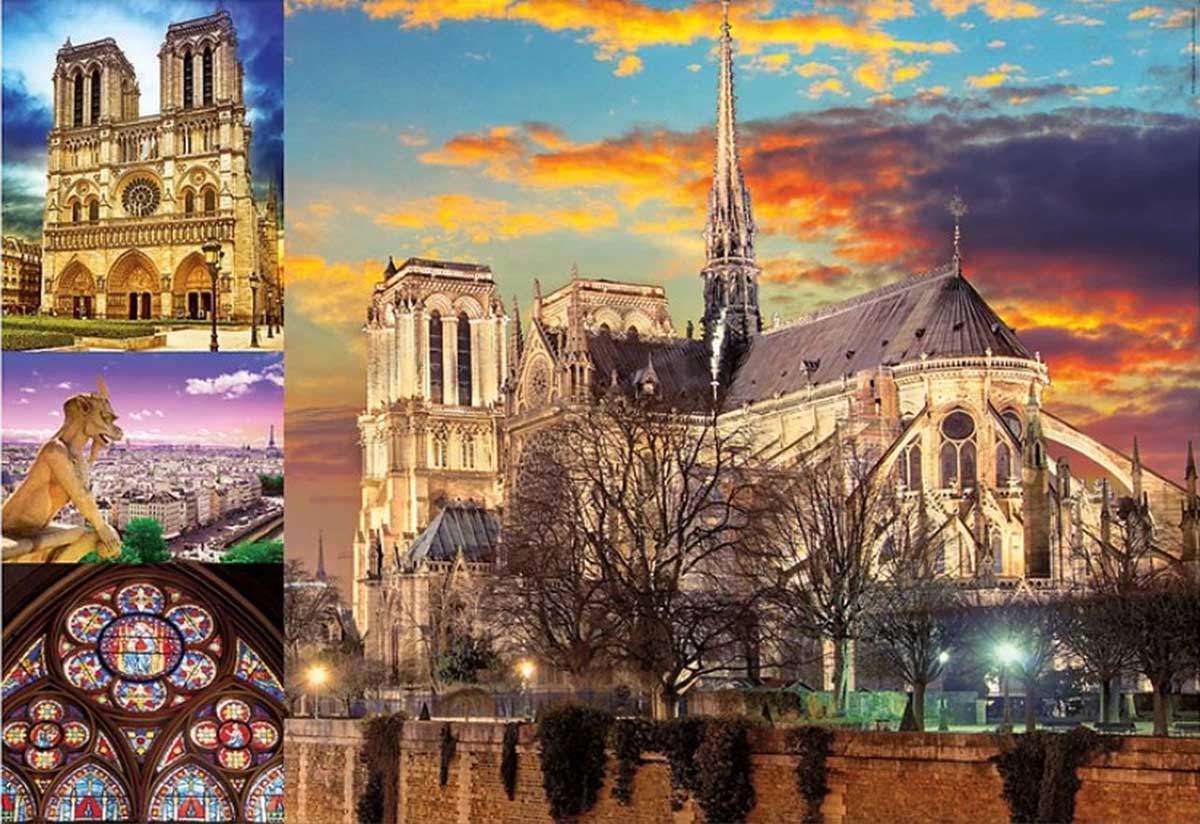 Notre Dame Collage Religious Jigsaw Puzzle