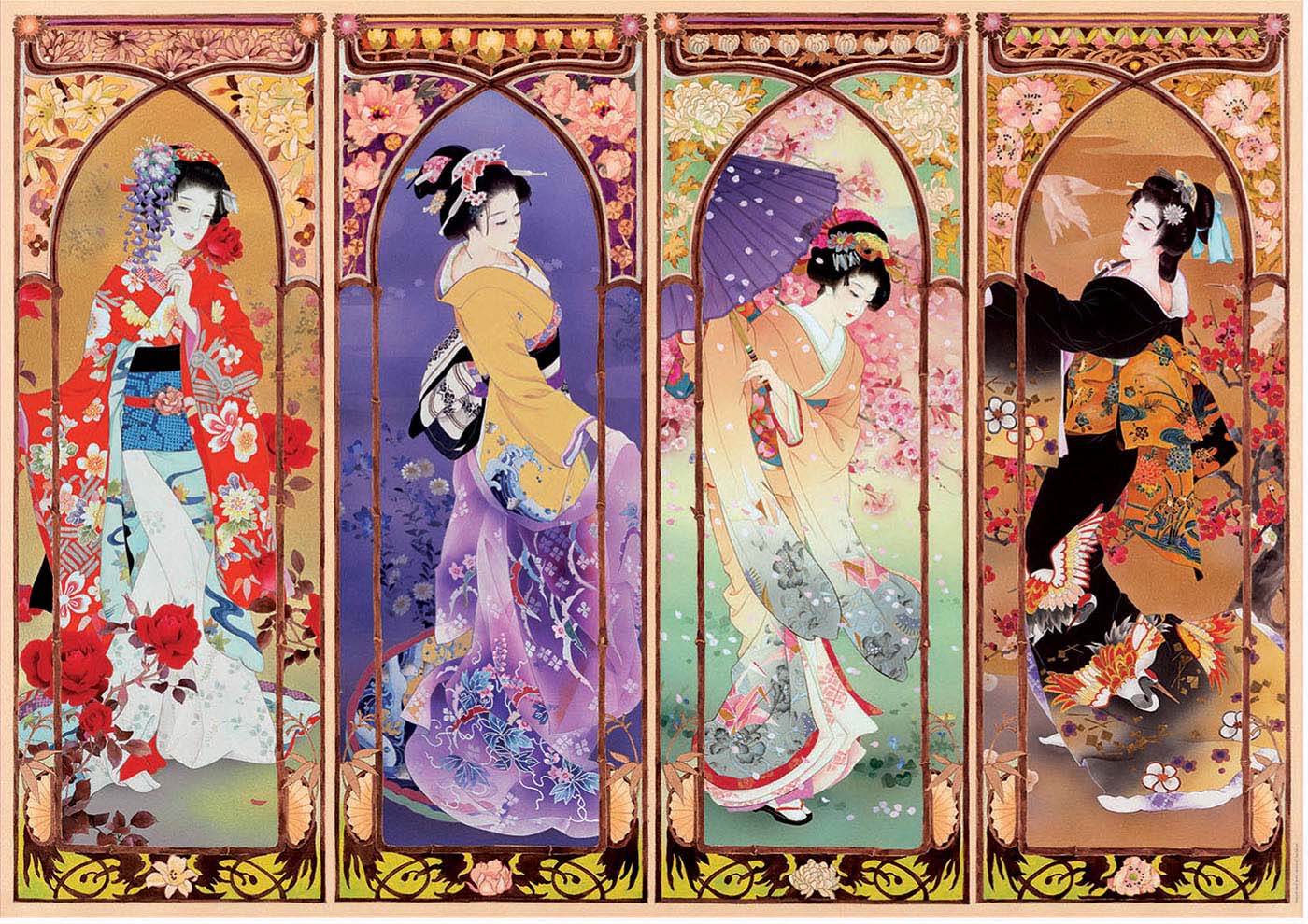 Japanese Collage, 4000 Pieces, Educa