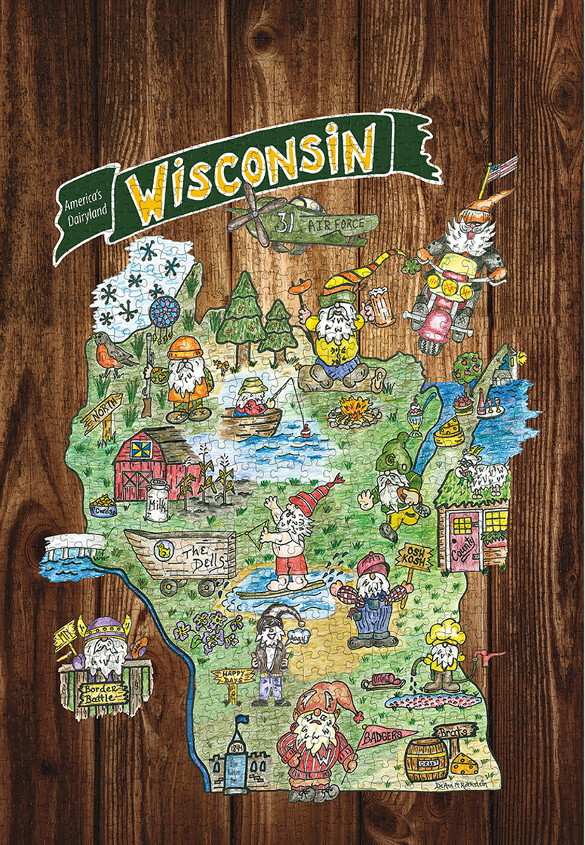 Wisconsin Giant State Map Magnet 