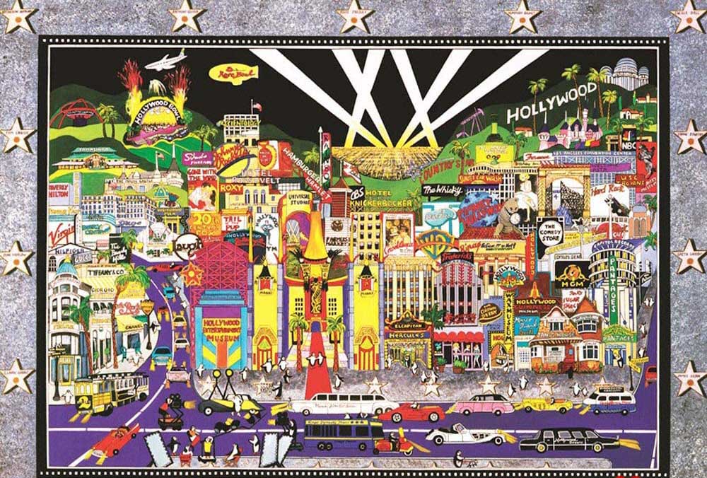 City Night Hollywood United States Jigsaw Puzzle
