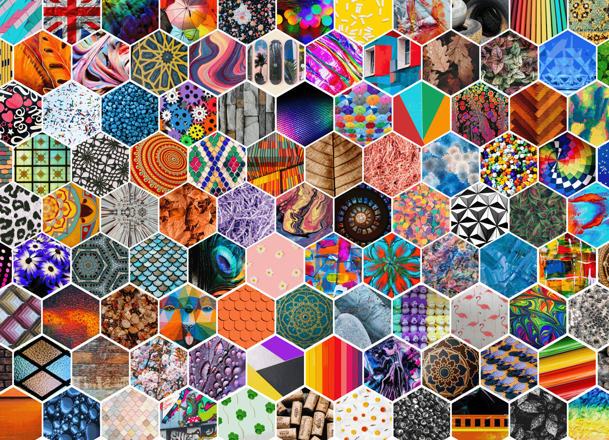 Seamless Pattern & Geometric Jigsaw Puzzle