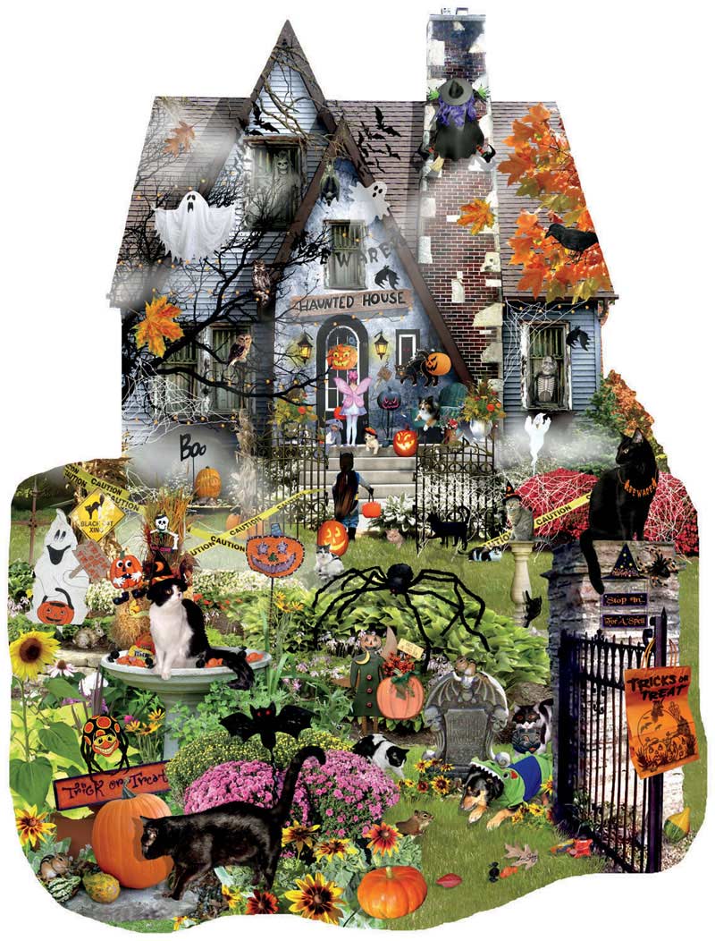 Spooky House Halloween Shaped Puzzle