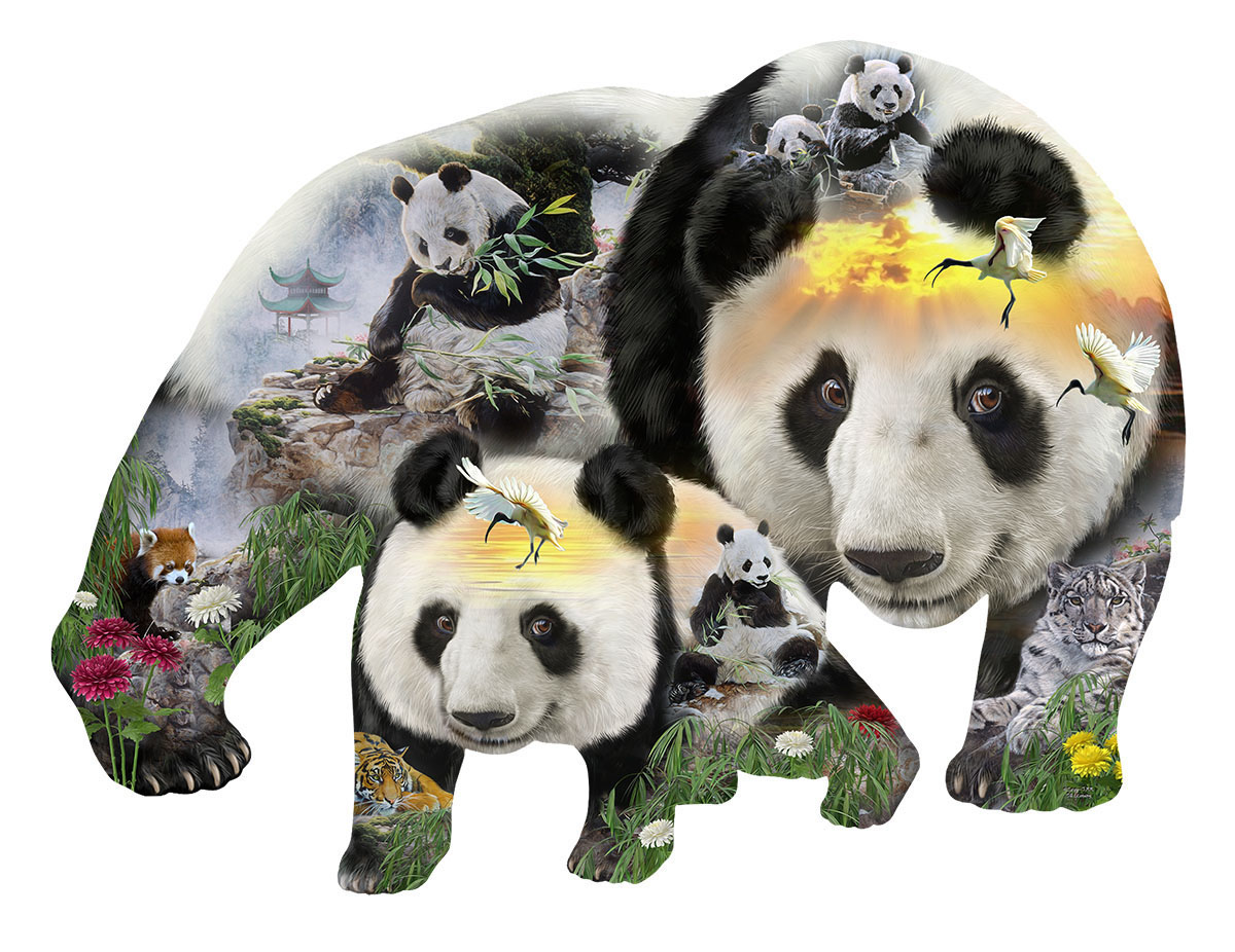 Panda-Monuim Animals Shaped Puzzle