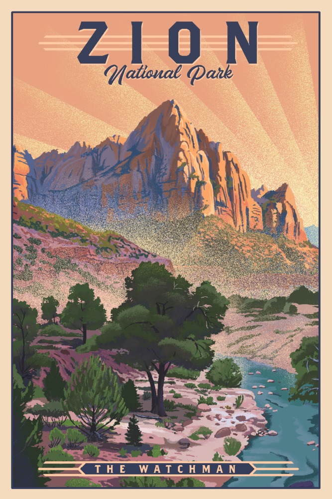 Zion National Park, Utah, The Watchman Landscape Jigsaw Puzzle