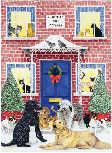 Christmas Cottage Dogs Jigsaw Puzzle