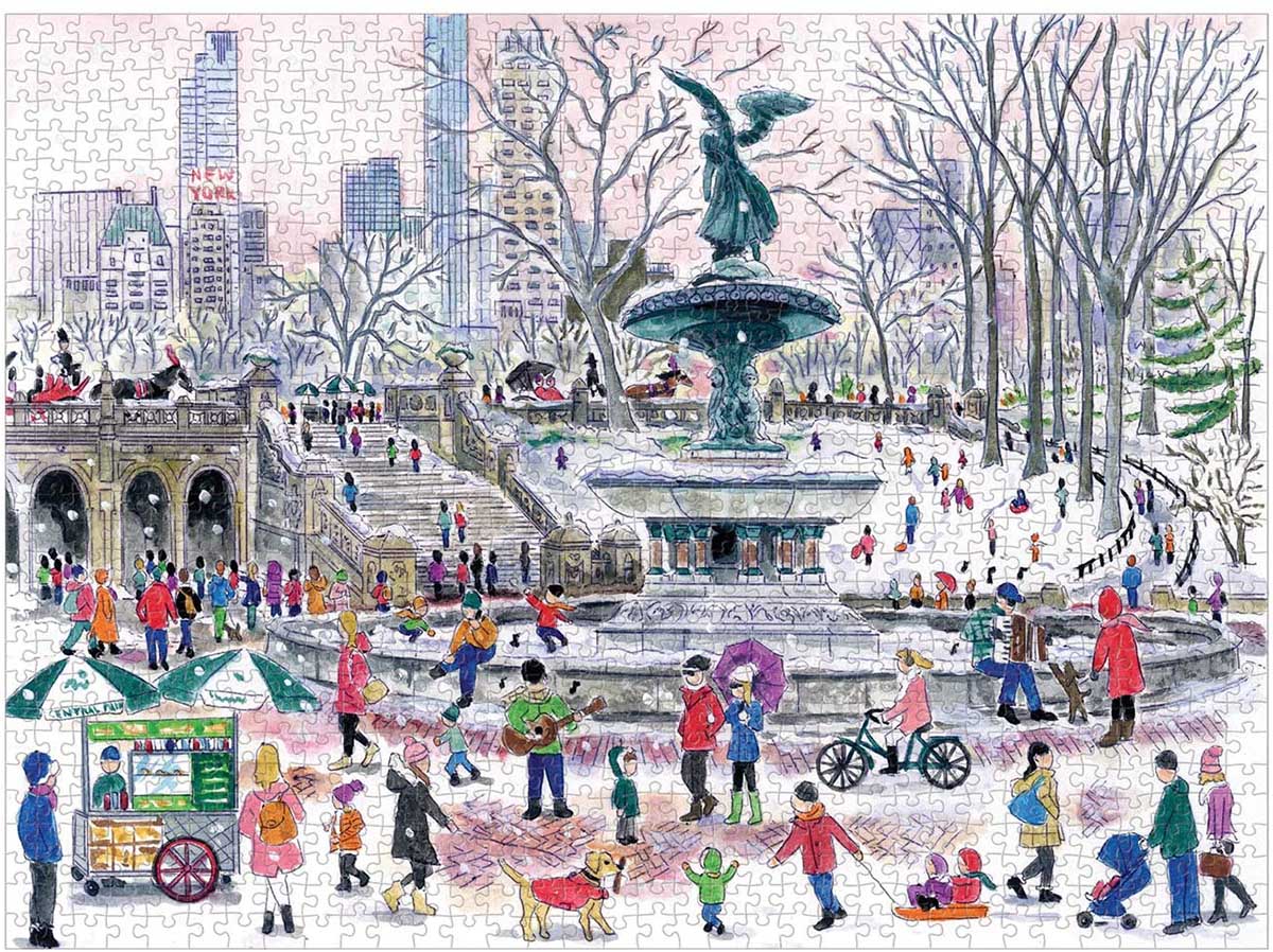 Bethesda Fountain Winter Jigsaw Puzzle