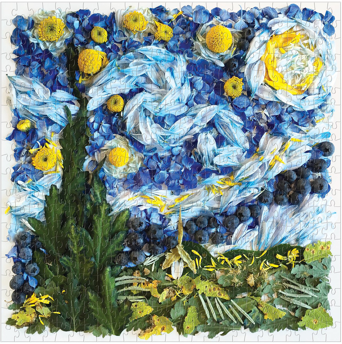 Starry Night Petals Fine Art Jigsaw Puzzle