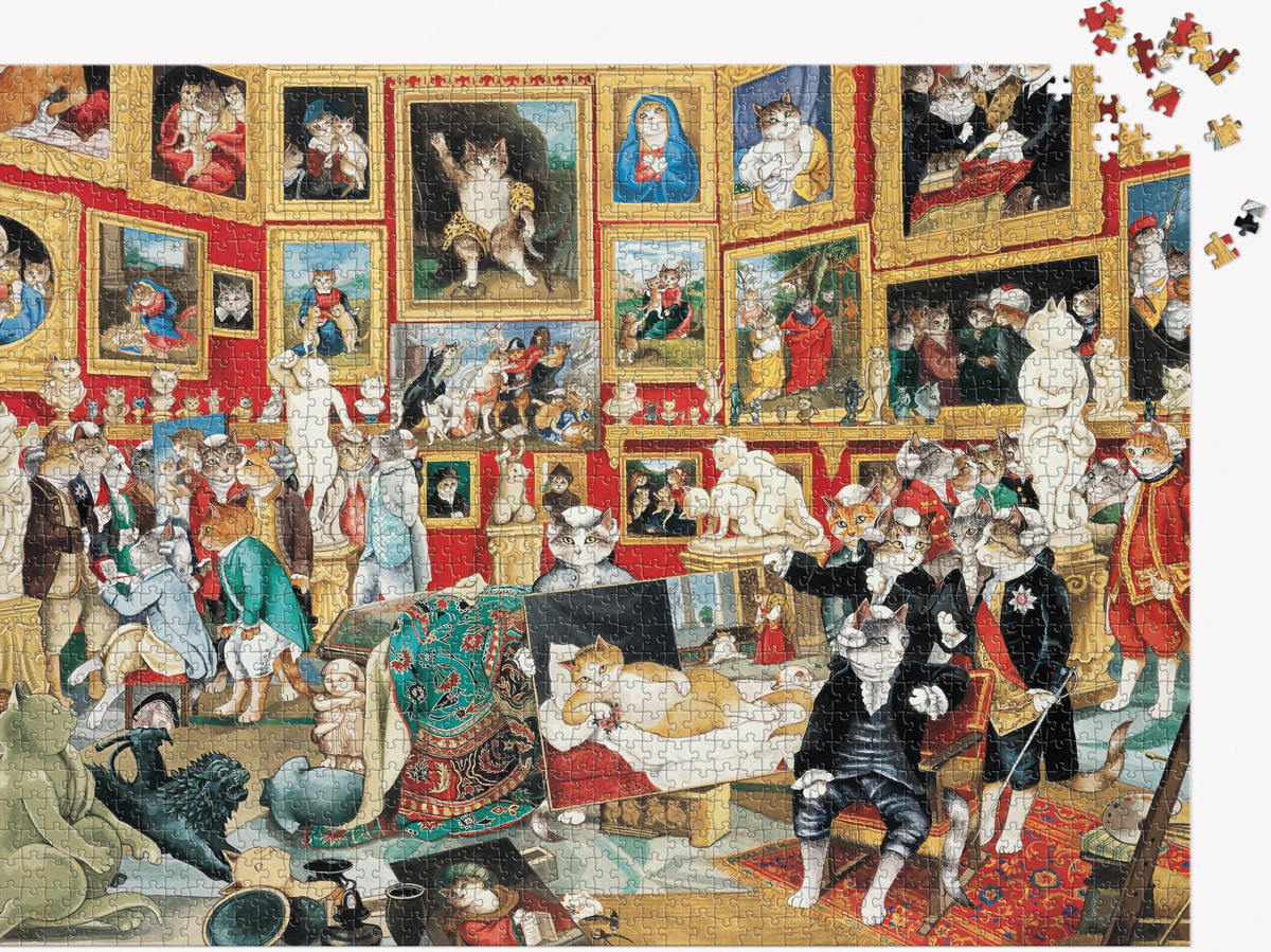 Tribuna of the Uffizi Meowsterpiece of Western Art Cats Jigsaw Puzzle