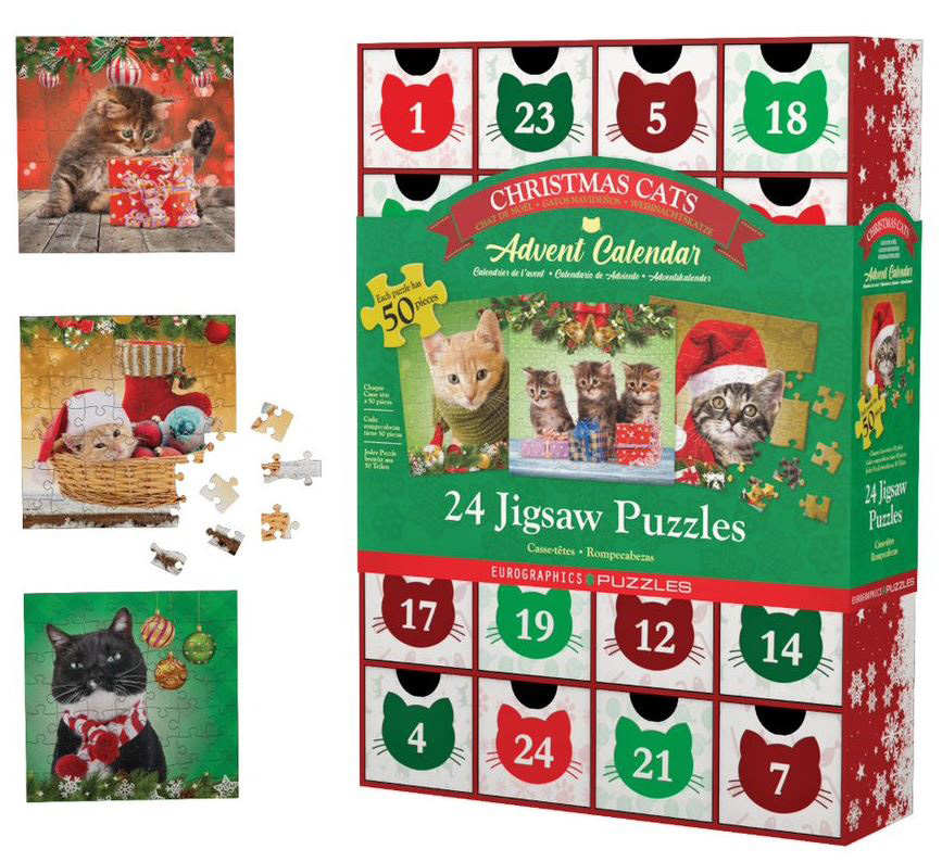 Advent Calendar Christmas Cats Cats Jigsaw Puzzle