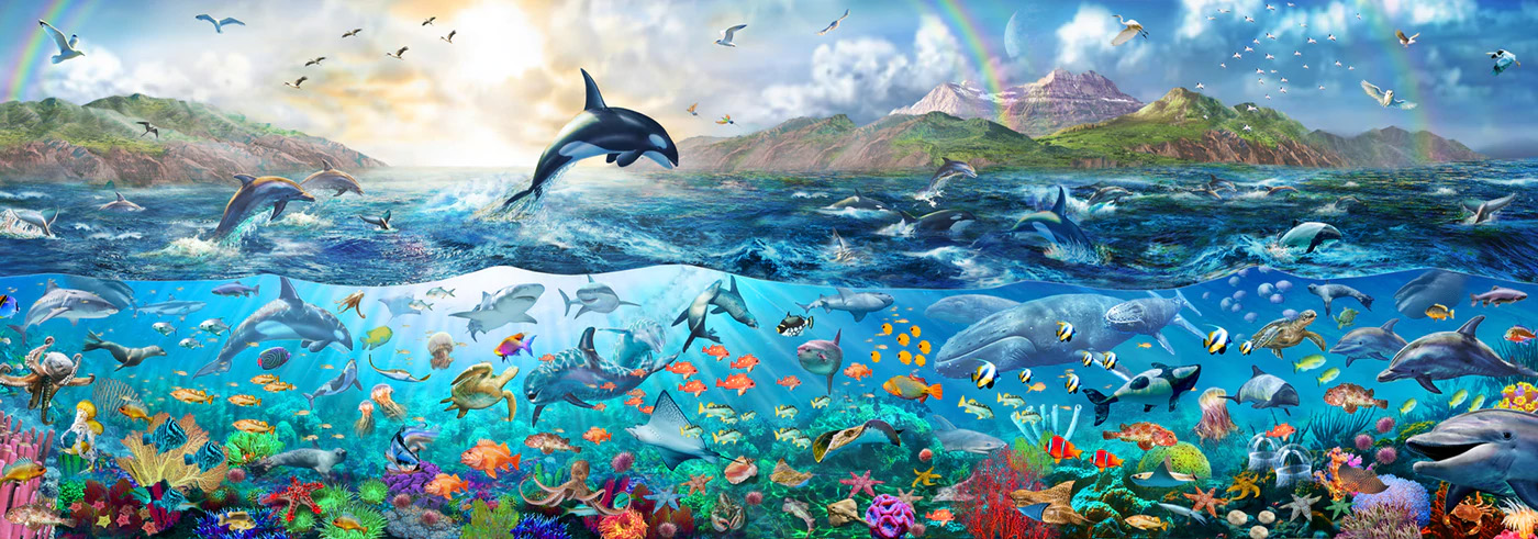 Ocean Panorama Sea Life Jigsaw Puzzle