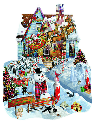 Christmas At Our House Christmas Shaped Puzzle