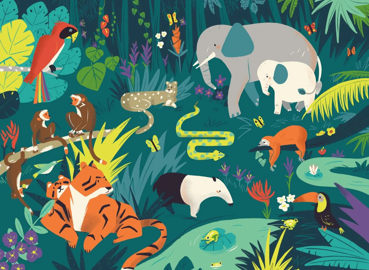 Colors of the Jungle (Caroline Attia) Animals
