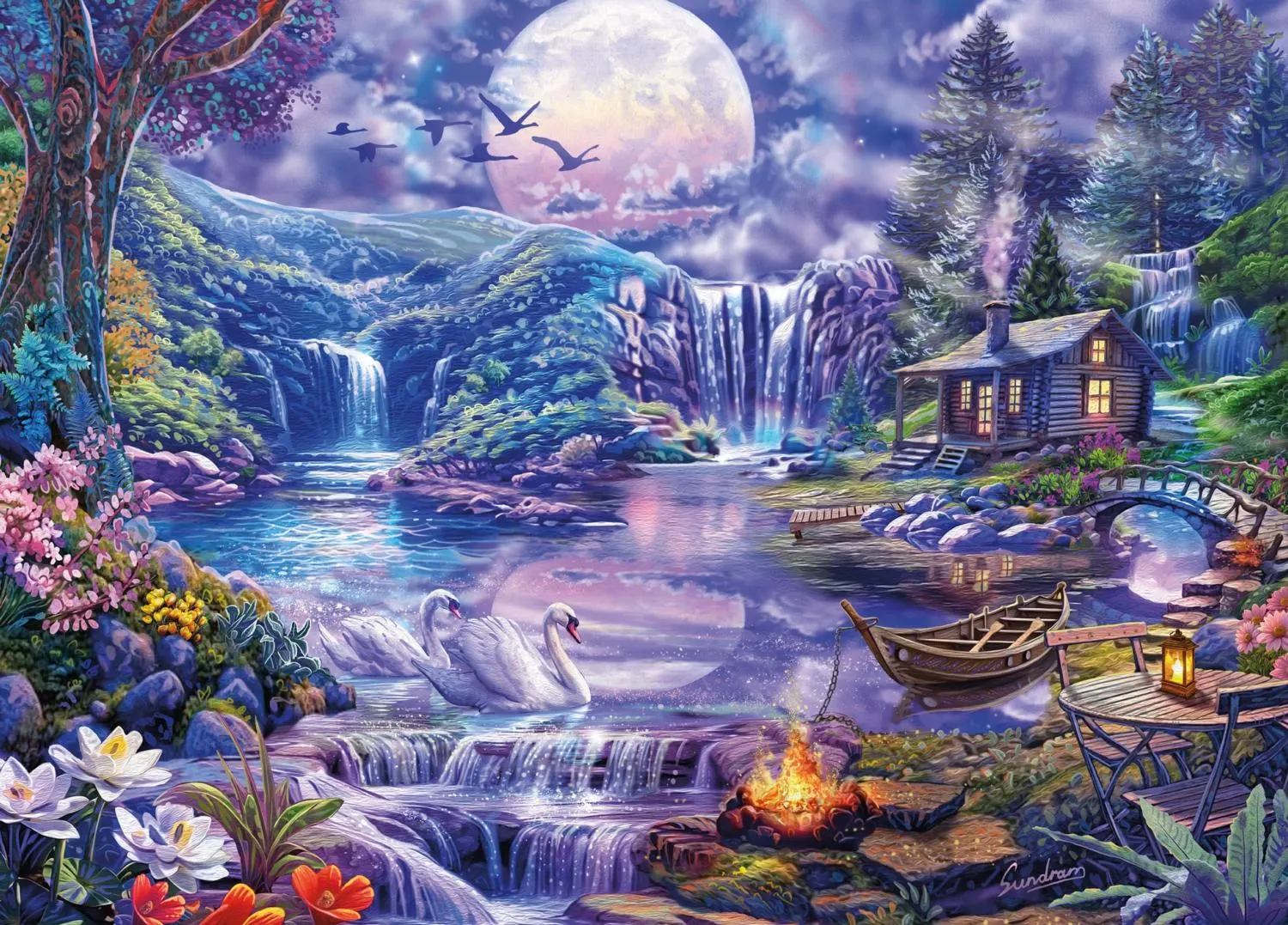 Swan Lake Romance (Steve Sundram) Landscape