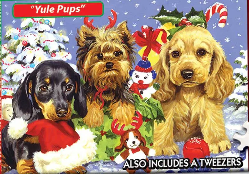 World's Smallest Jigsaw Puzzle -Yule Pups Christmas