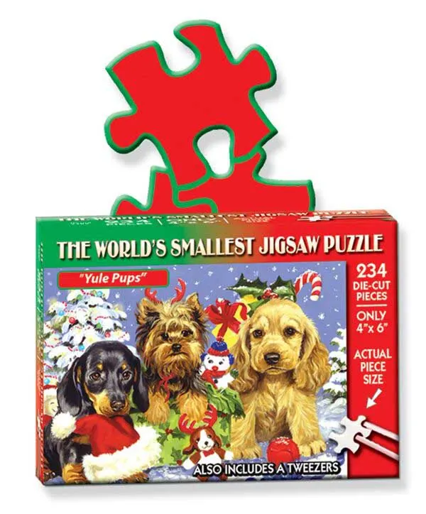World's Smallest Jigsaw Puzzle -Yule Pups