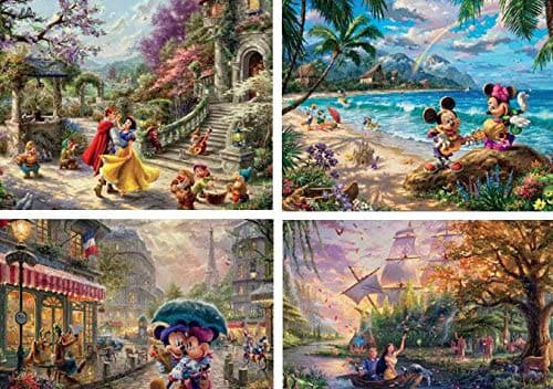Thomas Kinkaid Disney Assortment 4 in 1 Multipack Puzzle Set - Scratch and Dent Disney
