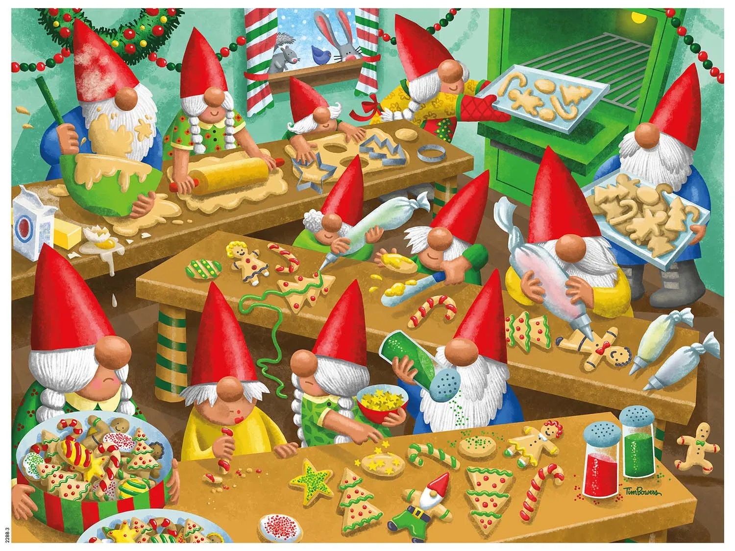 Gnomes Get Baking Oversized Holiday Christmas