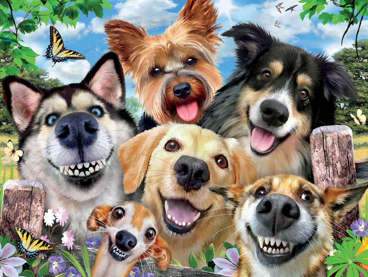 Selfies - Dog Delight Dogs Jigsaw Puzzle