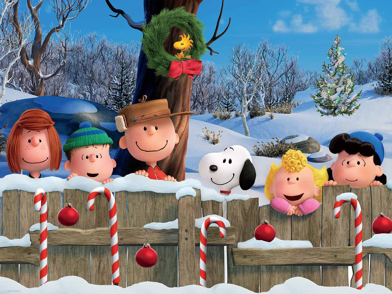 Fence Peanuts Together Time Holiday Movies & TV Jigsaw Puzzle