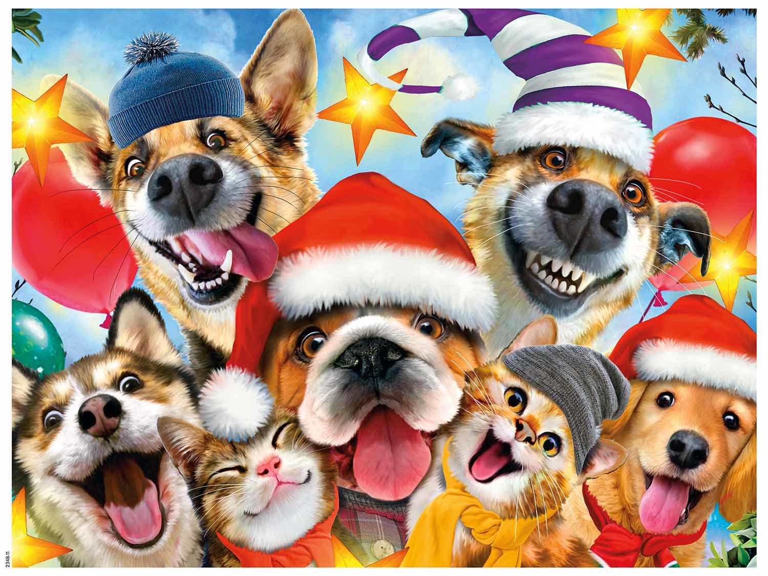 Cats and Dogs Selfies Christmas Cats