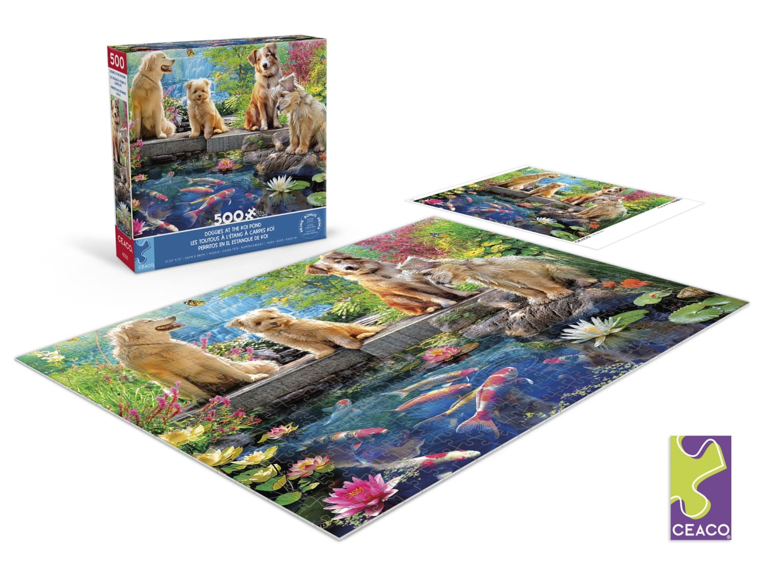 Doggies At The Koi Pond