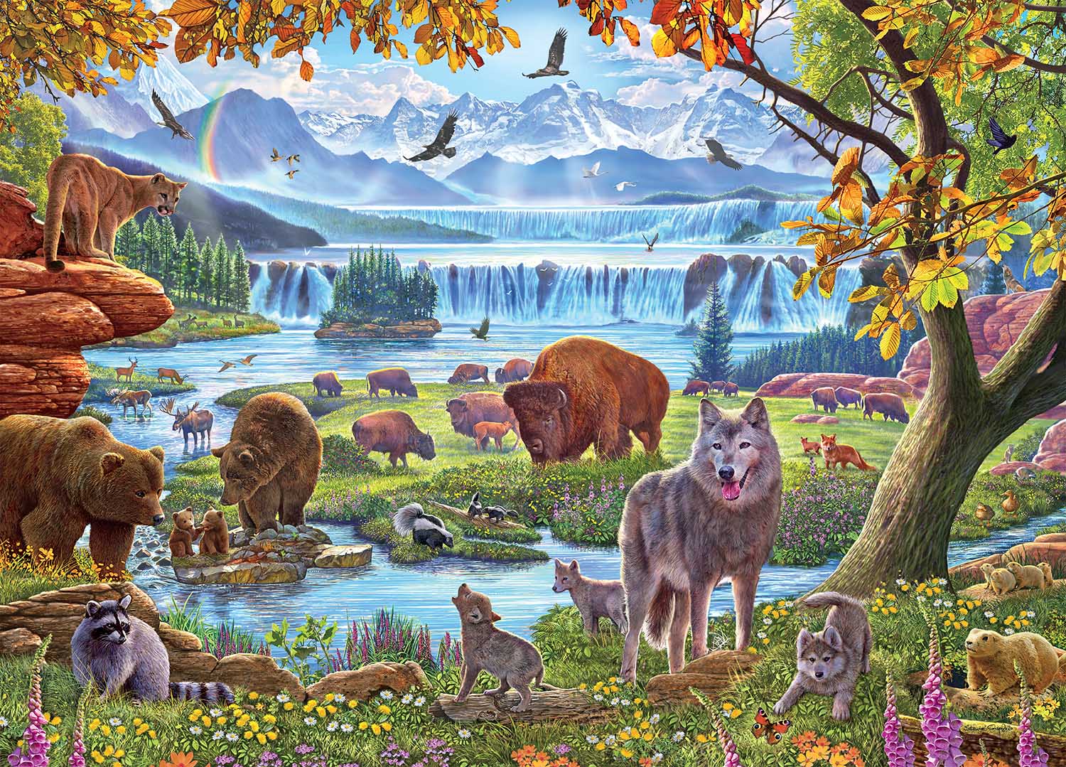 North American Wildlife Animals Jigsaw Puzzle