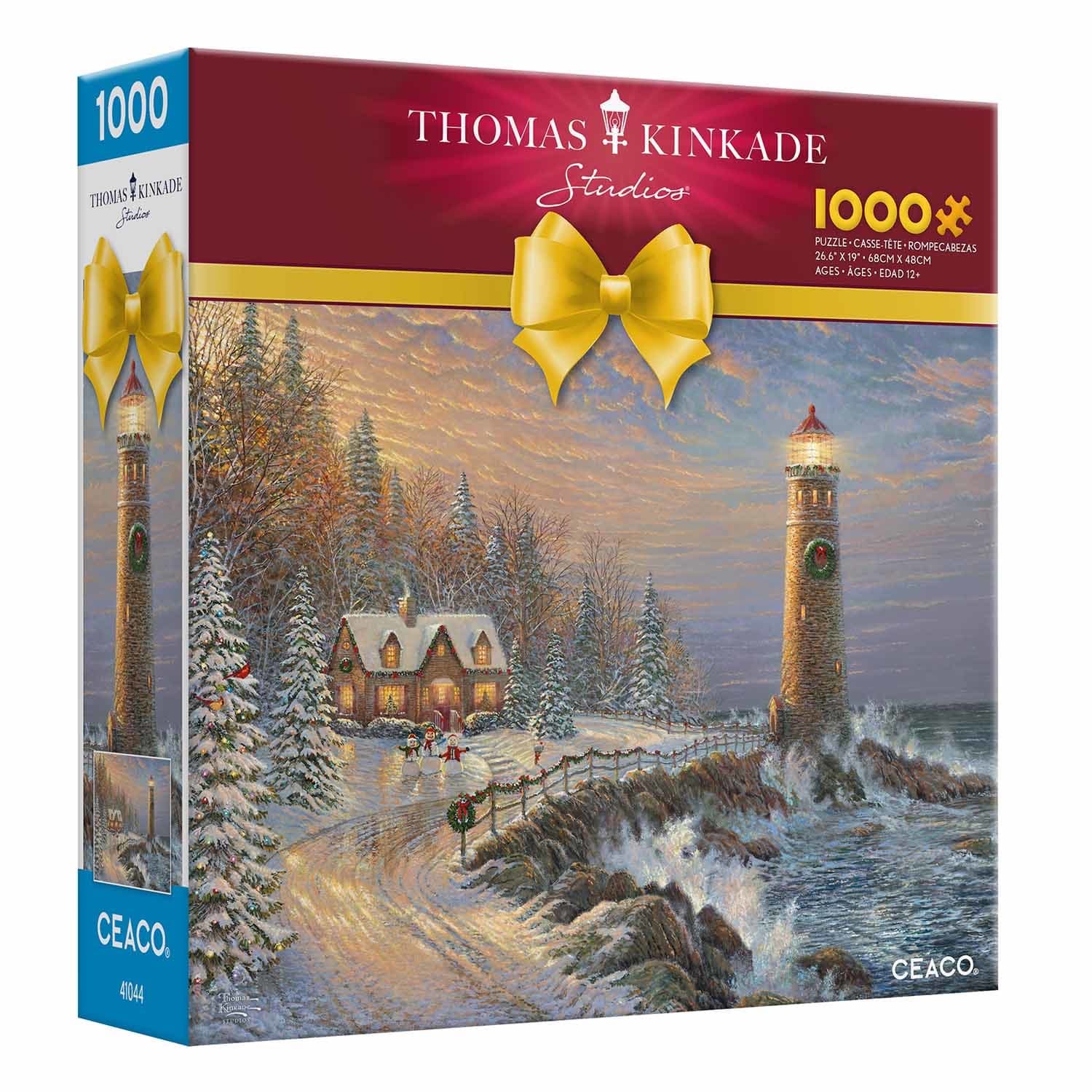 Christmas Lighthouse Thomas Kinkade Holiday - Scratch and Dent