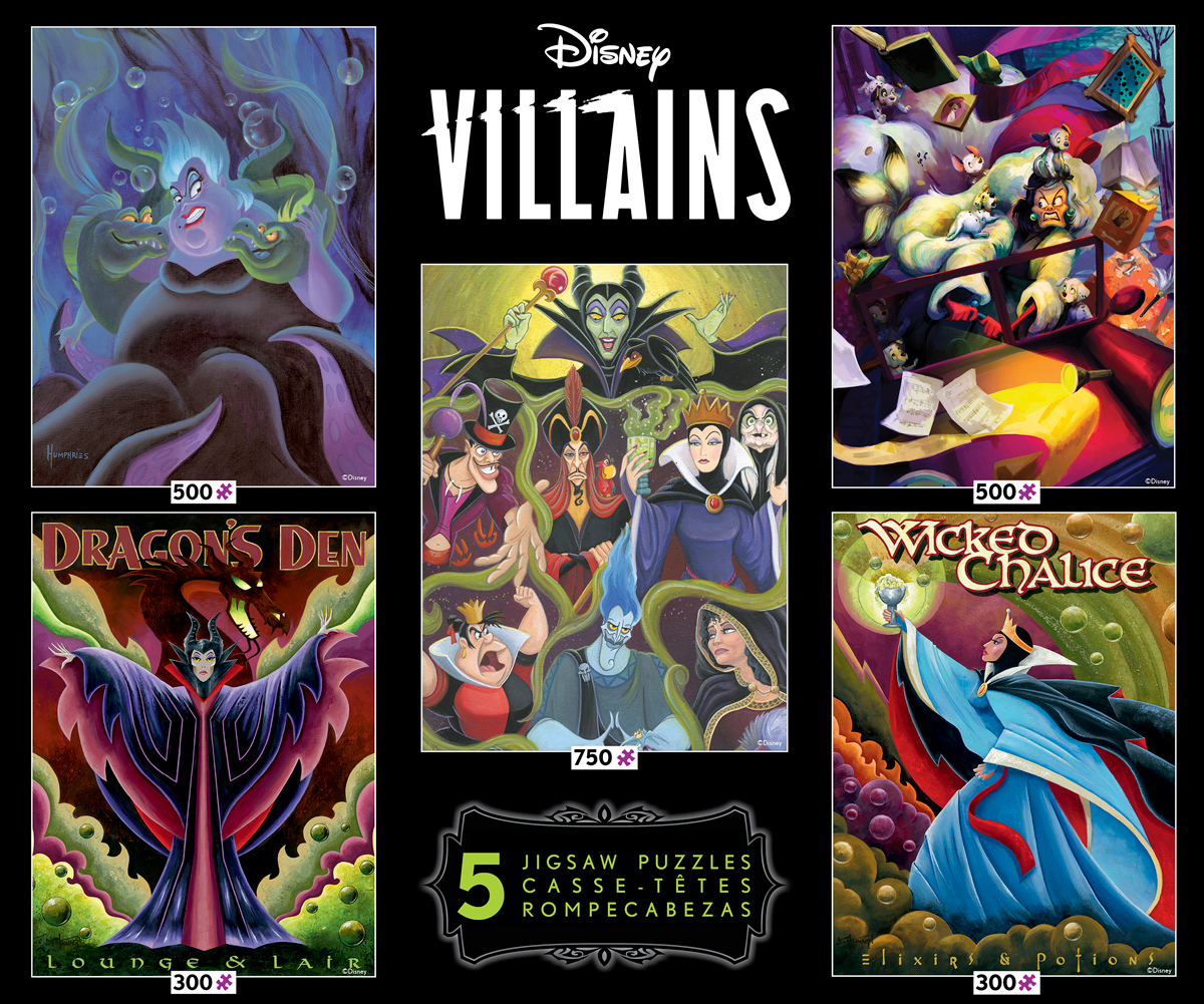 Disney Villains 5 in 1 Multipack Puzzle Set Disney Jigsaw Puzzle