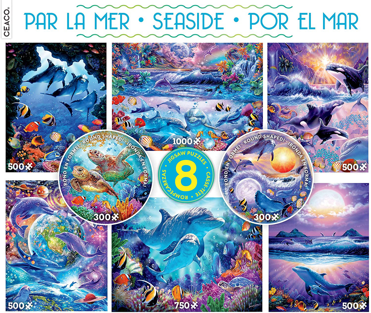 Seaside 8 in 1 Multipack Puzzle Set Sea Life Jigsaw Puzzle