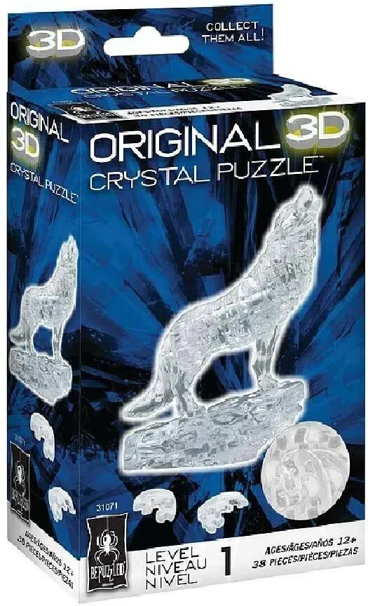 Clear Wolf 3D Original Crystal Puzzle