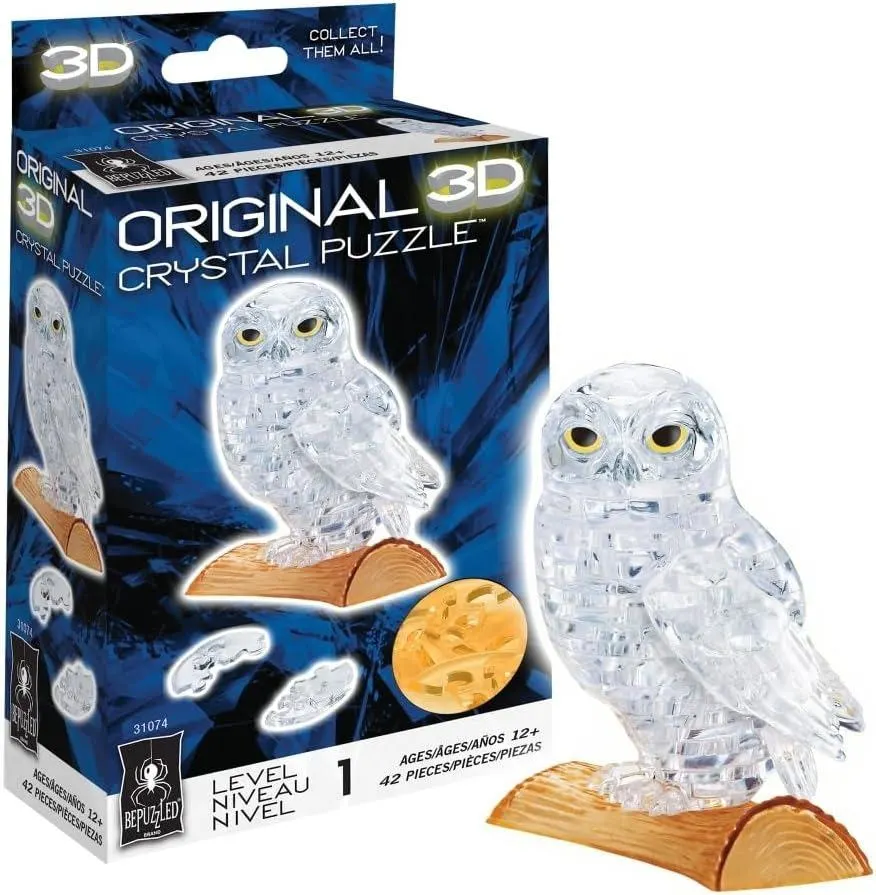 White Owl 3D Crystal Puzzle