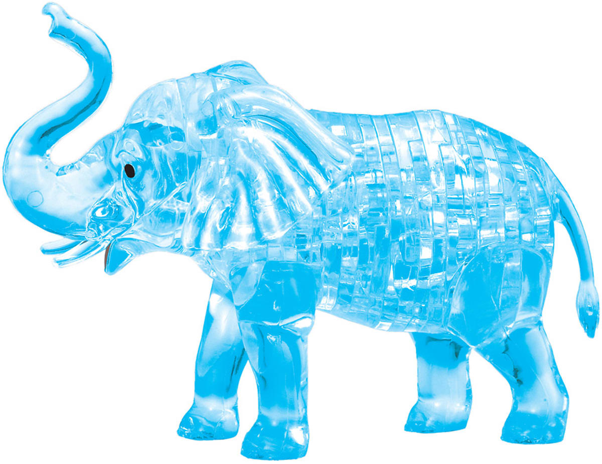 Blue Elephant 3D Crystal Puzzle Elephant