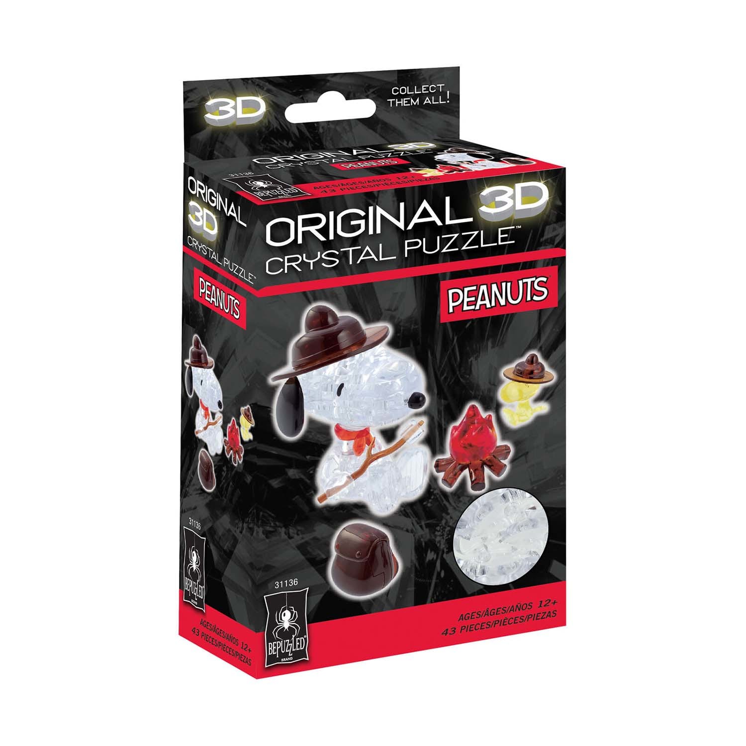 Snoopy Campfire 3D Crystal Puzzle