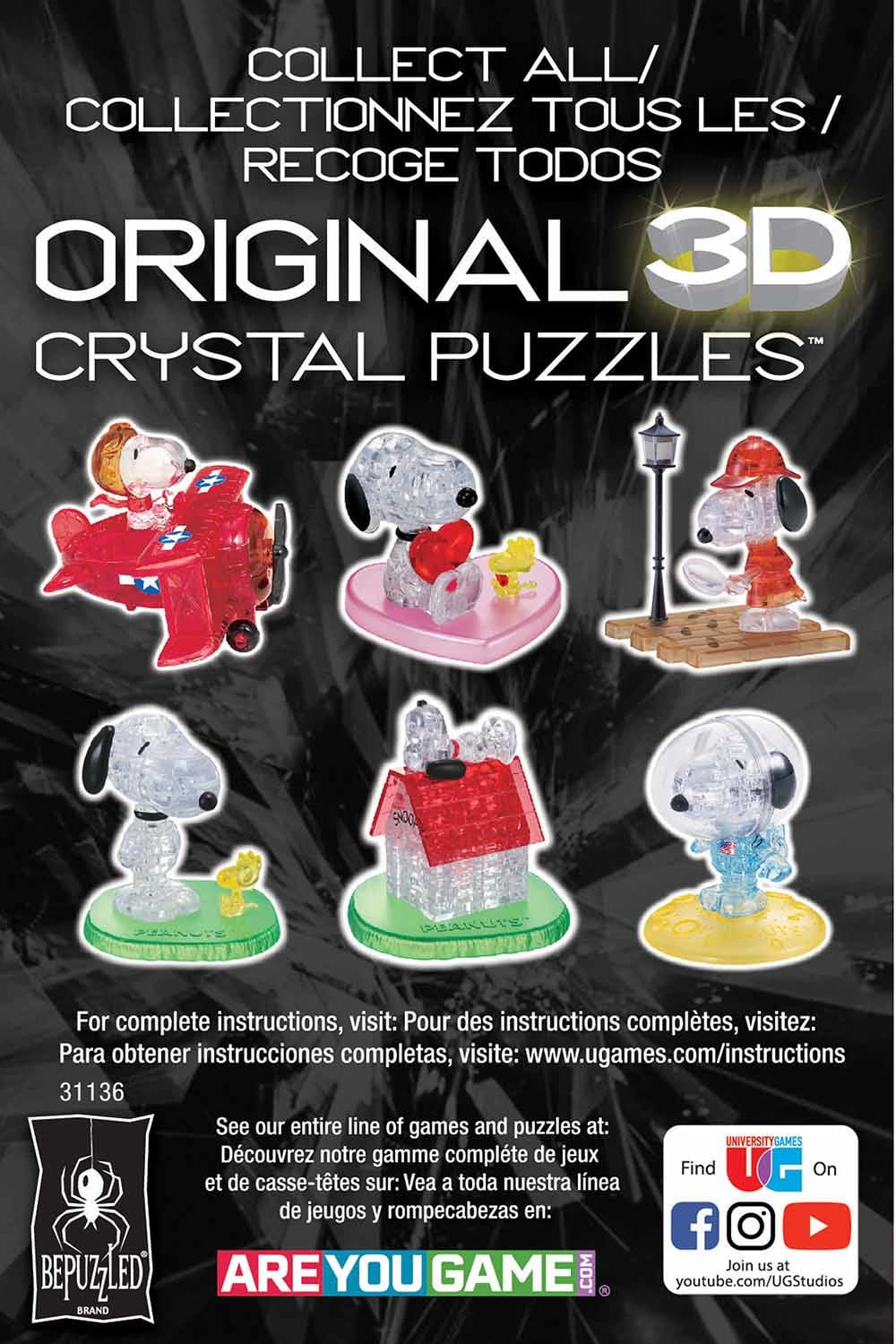Snoopy Campfire 3D Crystal Puzzle