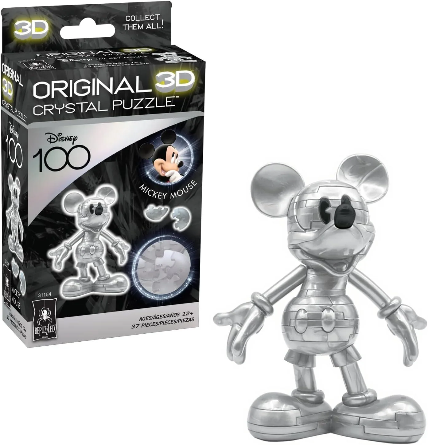 Disney Platinum Mickey Mouse  3D Crystal Puzzle