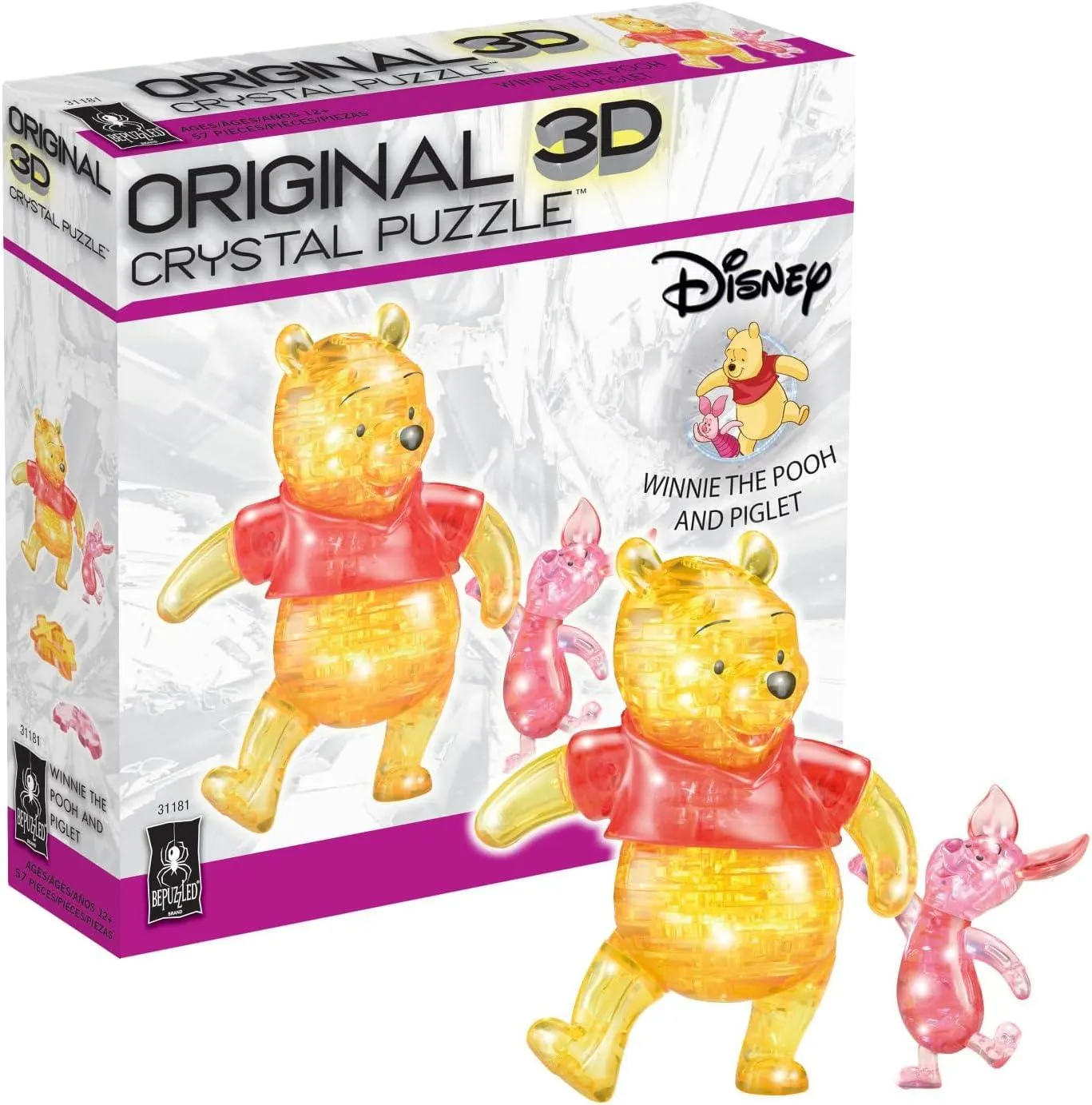 Winnie the Pooh and Piglet Deluxe 3D Crystal Puzzle