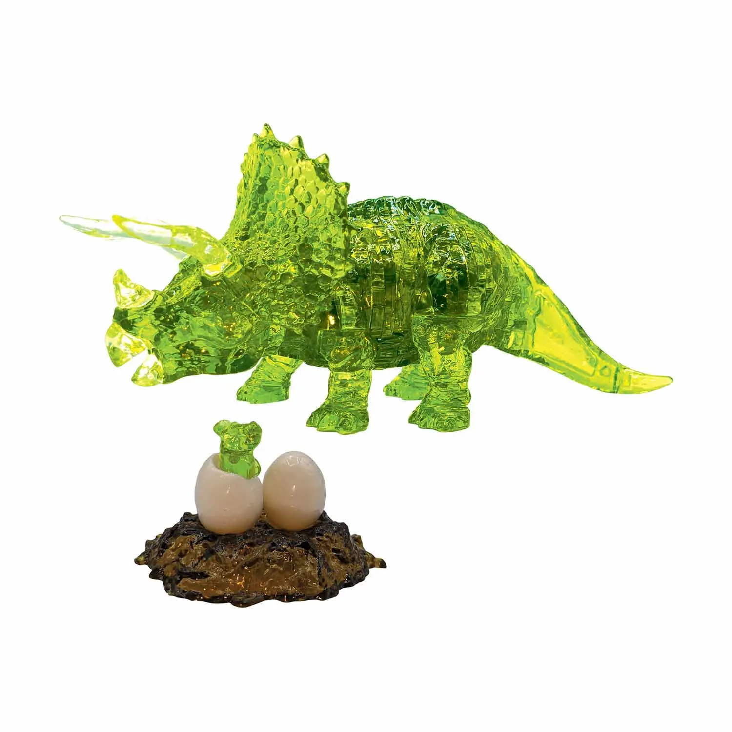 Triceratops with Baby Deluxe 3D Crystal Puzzle Dinosaurs