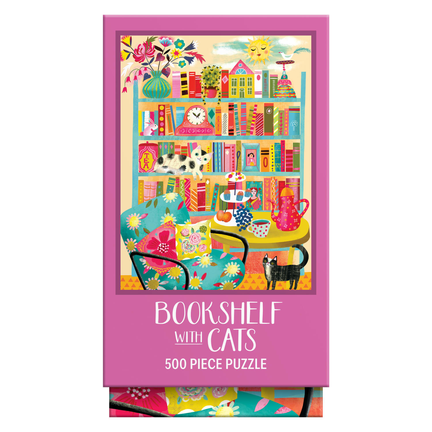 Vertical Visions - Bookshelf With Cats Cats