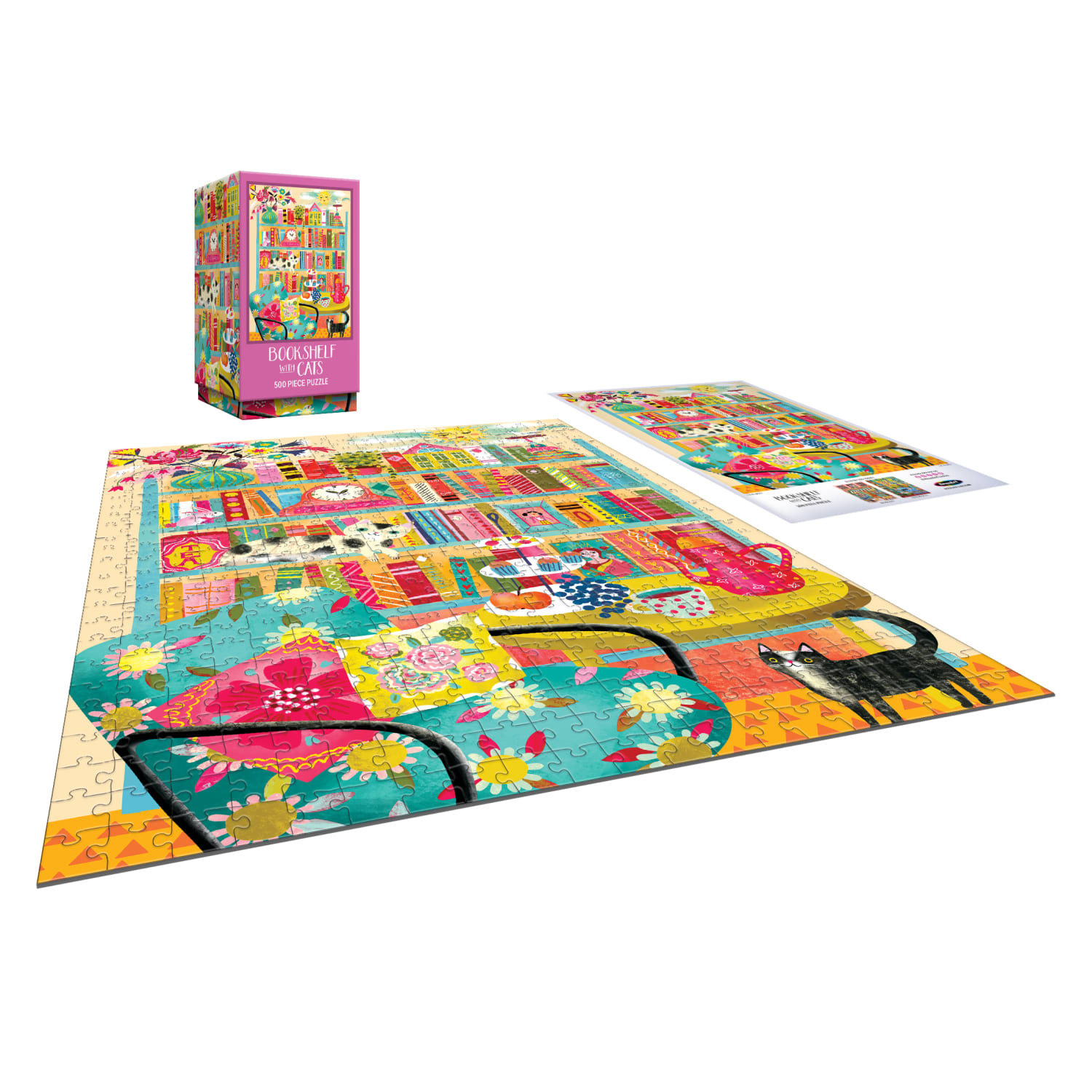 Vertical Visions - Bookshelf With Cats