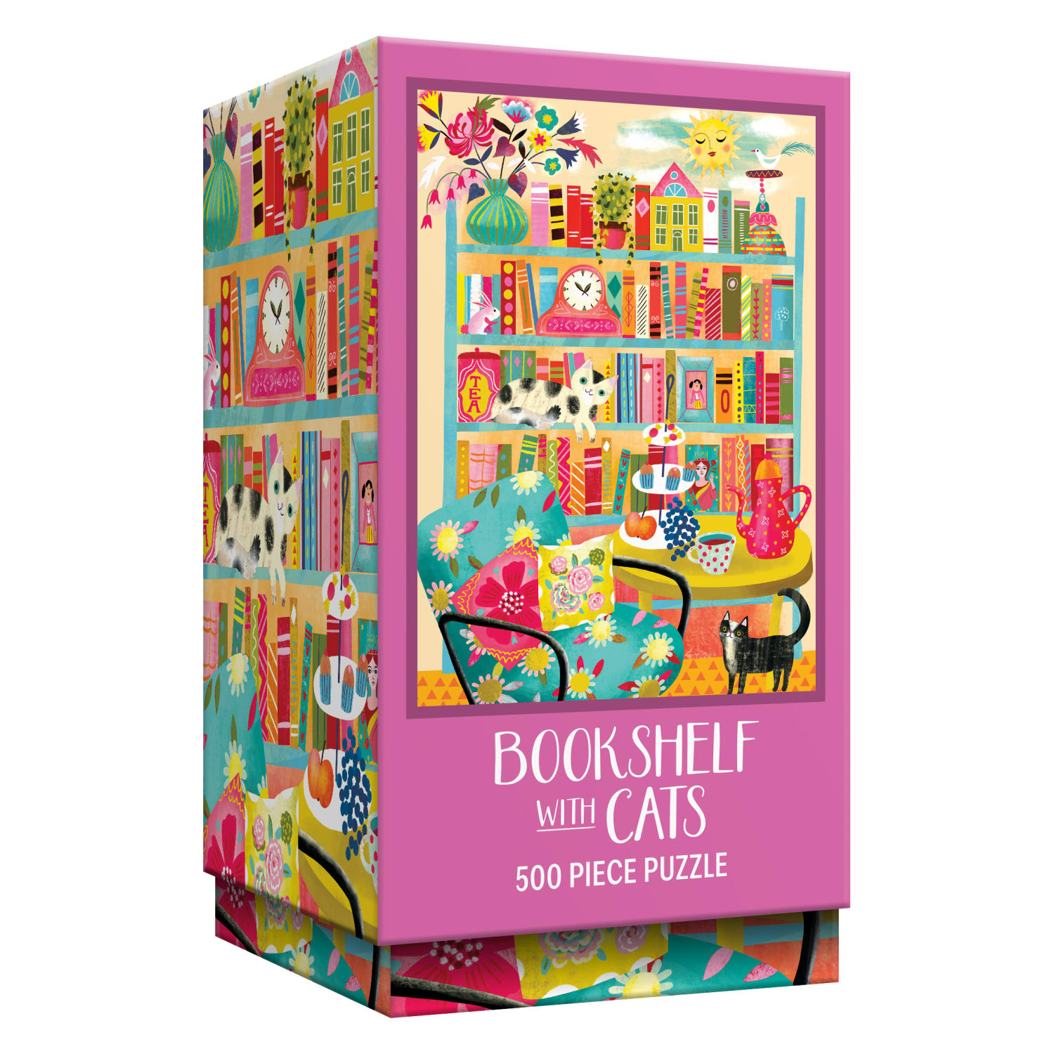 Vertical Visions - Bookshelf With Cats