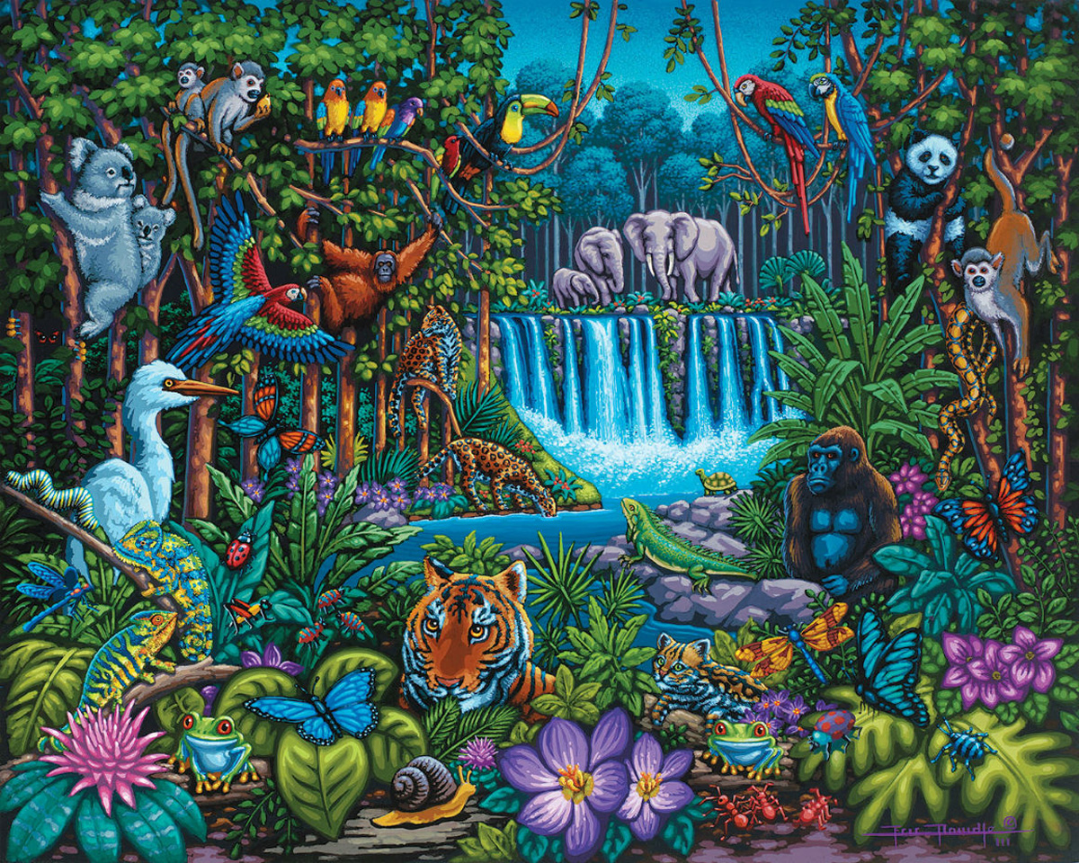 Wild Jungle Jungle Animals Jigsaw Puzzle