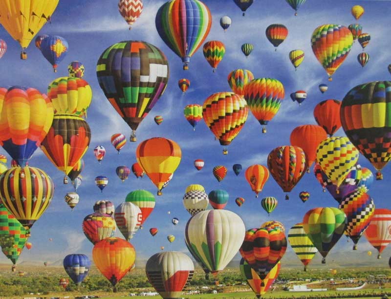 Hot Air Balloon Mass Ascension, Albuquerque Hot Air Balloon Jigsaw Puzzle