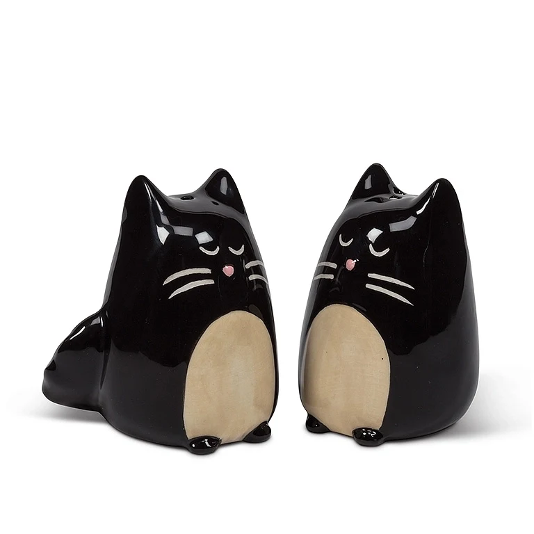 Black Cat  Salt & Pepper Shakers