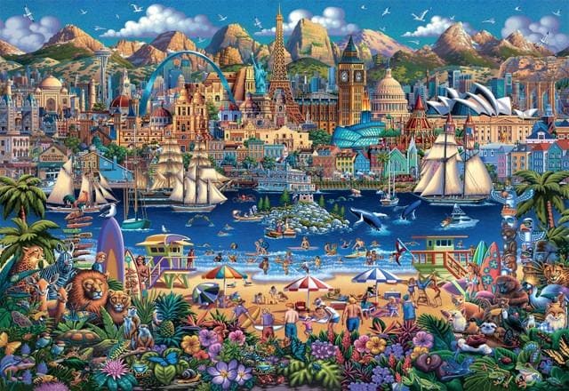 Playful Art Series: Dowdle World Pieces Travel