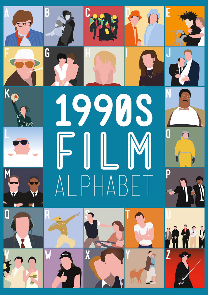 1990's Film Alphabet Movies & TV Jigsaw Puzzle