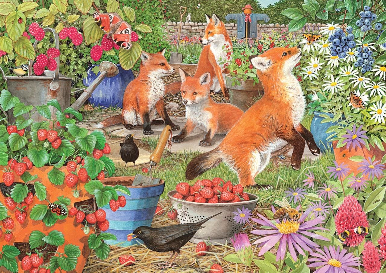 Bonjour: Foxes in the Veggie Patch Forest Animal