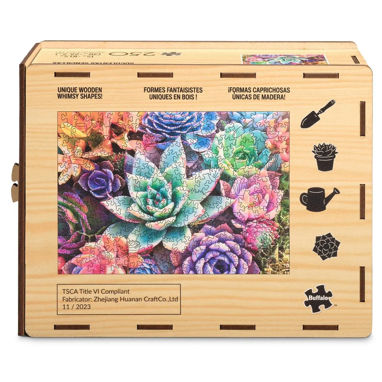 Wood Puzzle: Simple Succulent-Whimsy Pieces