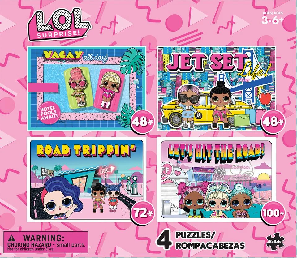 4 X 1 Kids Multipack - LOL Travel Game & Toy