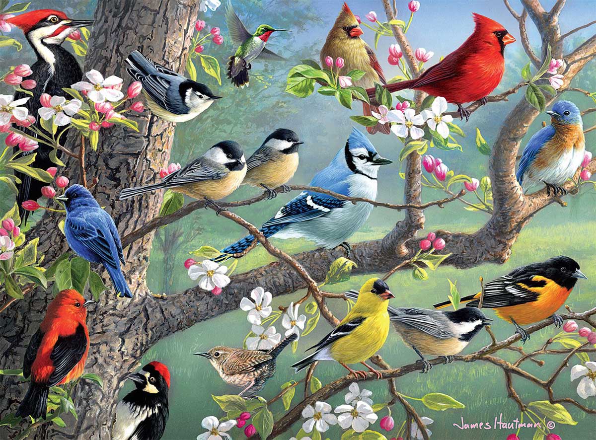 Birds in an Orchard Birds Jigsaw Puzzle