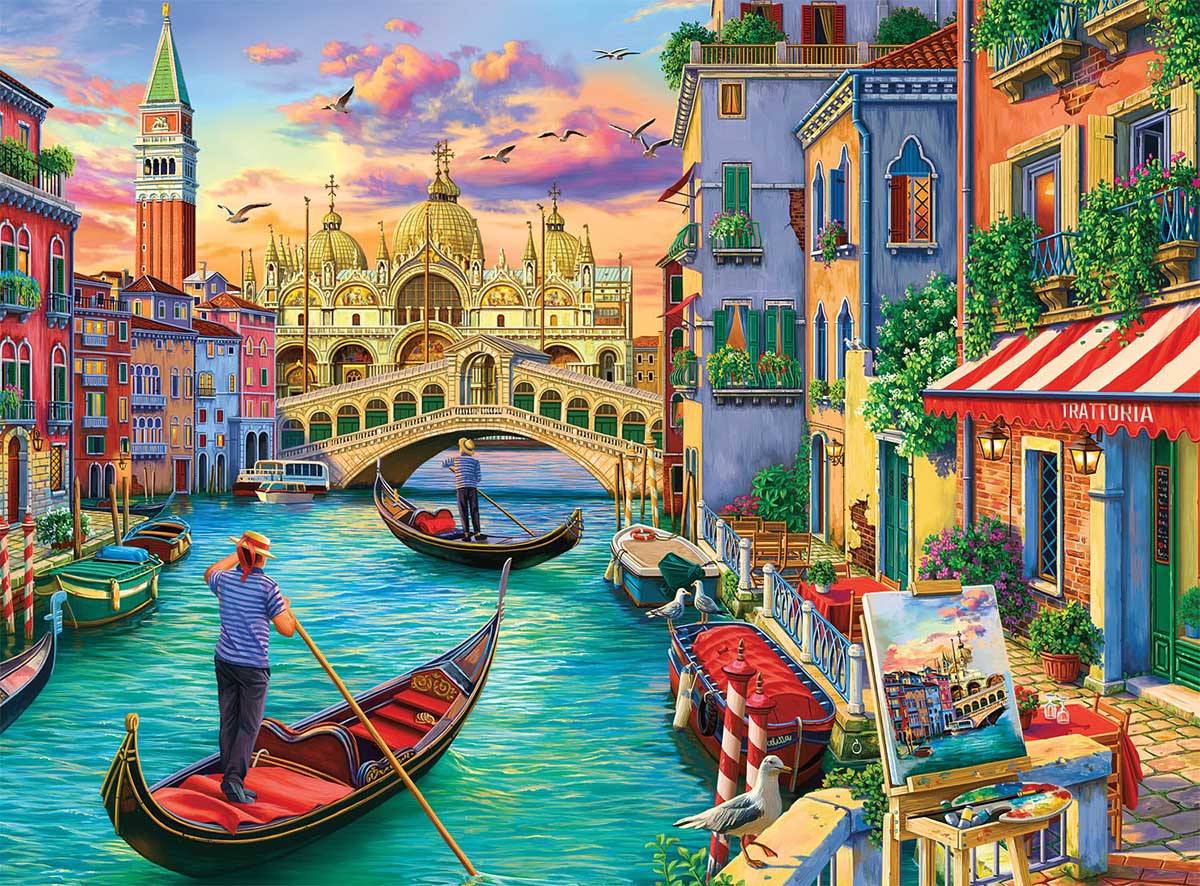 Sights of Venice Boat Jigsaw Puzzle